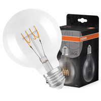 Dekorative LED-Glühbirne G95 Sphere E27 4.8W = 40W 470lm 2700K Warm 320° Filament Dimmbar Vintage 1906 Osram