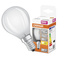 E14 P45 LED Leuchtmittel 1,5W = 15W 136lm 2700K Warm 300° OSRAM STAR Filament