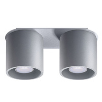 Anbauleuchte ORBIS 2 2xGU10 Tuba Minimalist Grau SOLLUX