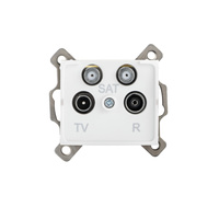 TV-2xSAT Anschlussbuchse quadratisch weiß LOGI Kanlux