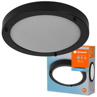 Plafond Badezimmer-Deckenleuchte E27 Schwarz IP44 31cm Badezimmer-Deckenleuchte Ledvance