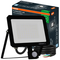 LED-Fluter Halogen-Außenstrahler 50W 6500K 4500lm IP65 mit Bewegungs- und Dämmerungssensor FLOODLIGHT LUX OSRAM