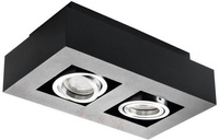 Aufbau-Halogenlampe SPOT STOBI 2xGU10 schwarz beweglich Kanlux