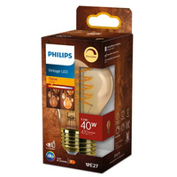 E27 A60 LED Lampen 5,5 W = 40 W, 470 lm, 2200 K, warmes Filament, bernsteinfarben, PHILIPS, dimmbar