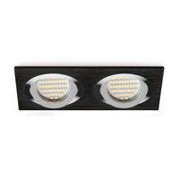Flush-mounted GU10 Halogen-Einbaustrahler Schwarz Double Kobi