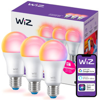 3x LED-Lampe E27 A60 8,5W = 60W 2200-6500K + RGB SMART WiFi WiZ