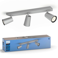 LED PAISLEY Deckenleuchte 3x GU10 Reflektor Leuchte Moving grey PHILIPS