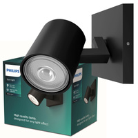 LED RUNNER GU10 Reflektor-Deckenleuchte Schwarz PHILIPS