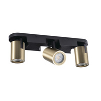 Wandleuchte Deckenleuchte Adjustable LED GU10 Round Schwarz Gold Laurin Kanlux