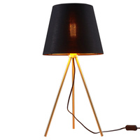 Tischlampe E27 Schwarz Gold ELENA Sanico Goldlux