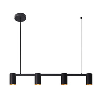 Hängelampe 4x GU10 Schwarz Gold MARIBEL Sanico Goldlux