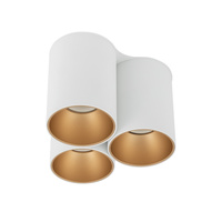 EYE TONE III Deckenleuchten 7666 Nowodvorski Weiß-Gold 3xGU10 Deckenstrahler Modern