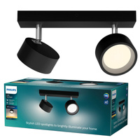 LED-Reflektor-Deckenleuchte 11W 1100lm 2700K Schwarz Bruder Philips
