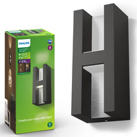 Gartenleuchte LED Wandleuchte SHADOW myGarden 2x4,5W 2700K IP44 Oben-Unten Anthrazit PHILIPS