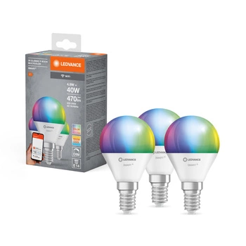 3x LED E14 Glühbirne 4.9W = 40W 470lm CCT RGB SMART+ WiFi Dimmbare Mini-Lampe Ledvance