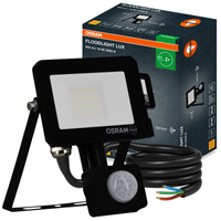 LED-Strahler Halogen-Außenstrahler 10W 3000K 900lm IP65 mit Bewegungs- und Dämmerungssensor FLOODLIGHT LUX OSRAM