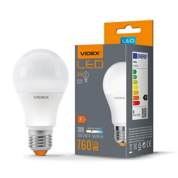 LED-Lampe E27 A60 8W 760lm 3000k Warm VIDEX