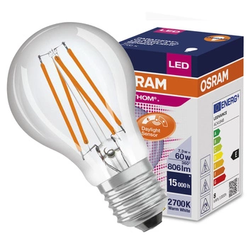 LED-Lampe 7.3W E27 2700K 806lm Warm Sensor mit Dämmerungssensor