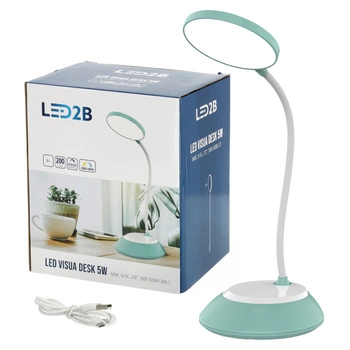 Schreibtischlampe LED 5W Kabellos Dimmbar CCT DIM Mint Kobi