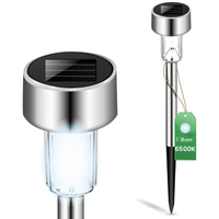 Solar-LED-Lampe, Solar Gartenleuchten 6500K Chrom PALIS LUMILED