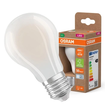 LED-Glühbirne A60 E27 3.8W = 60W 806lm 4000K Neutral 320° Glühfaden CLASSIC ENERGY EFFICIENCY Osram