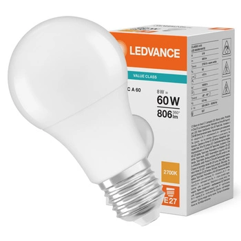 LED Lampen A60 E27 8W = 60W 806lm 2700K Warmweiß LEDVANCE