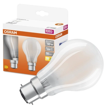 2x LED Glühbirne A60 B22d 6.5W = 60W 806lm 2700K Warm 300° Retrofit Glühfaden CLASSIC Osram