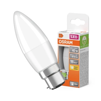 LED-Lampe B37 Kerze B22d 4.9W = 40W 470lm 2700K Warm 200° STAR CLASSIC Osram