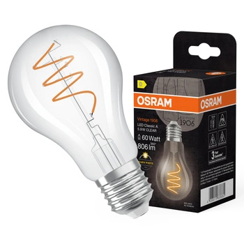 Dekorative LED-Lampe A60 E27 5.9W = 60W 806lm 2700K Warm 300° Vintage 1906 Osram