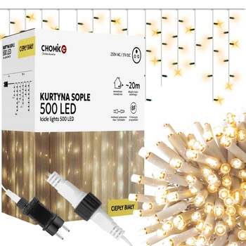 Innen/Außen-Lichtvorhang SOPLE 500LED Warmweiß 3+20m 