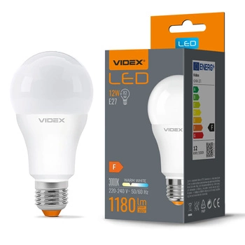 LED Lampen E27 A60 12W = 82W 1180lm 3000K Warm 240° Videx