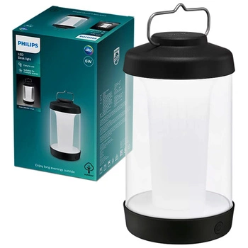 LED CICERO 6W 5000K Dimmbare USB Tragbare Schreibtischlampe Schwarz PHILIPS