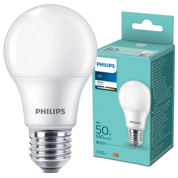 LED-Lampe E27 A60 7W = 50W 680lm 3000K Warm 150° Essential Philips