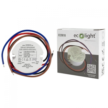 Einspeisung FI60 für LED-Streifen 20W 24V 0,83A Hermetisch IP67 Ecolight