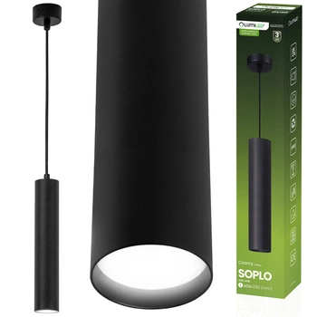 Hängelampe 29cm Reflektor GU10 LED SOPLO Schwarz LUMILED