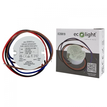 Einspeisung FI60 für LED-Streifen 30W 24V 1,25A Hermetisch IP67 Ecolight