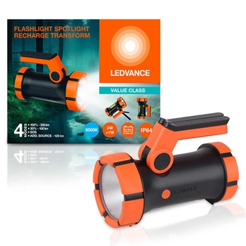 LED-Handscheinwerfer wiederaufladbare Taschenlampe IP64 3W 300lm Transformierbar + Seitenlicht LEDVANCE