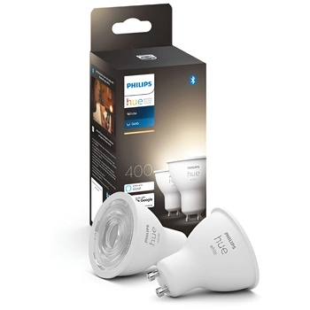 2x LED GU10 Reflektor-Glühbirne 4.2W = 50W 400lm 2700K Warmweiß SMART Smart Bluetooth ZigBee Weiß Philips HUE