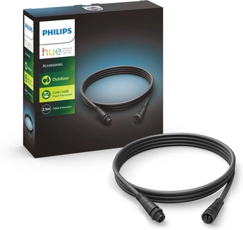 Outdoor-Verlängerungskabel Verbindungskabel 2,5m IP67 Schwarz PHILIPS HUE