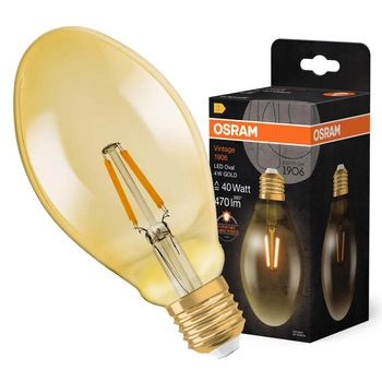LED Lampen E27 OVAL 4W = 40W 470lm 2400K Warm 300° OSRAM Vintage 1906