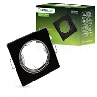 Einbaustrahler GU10, MR16 Einbauspot HALOGEN Quadrat Fest Schwarz Blech PAVO LUMILED