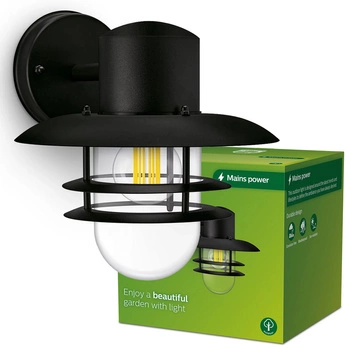 Gartenleuchte LED-Wandleuchte INYMA E27 IP44 Laterne Schwarz PHILIPS
