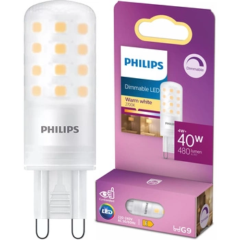 LED-Lampe G9 Capsule 4W = 40W 480lm 2700K Warm 320° Dimmbar Philips