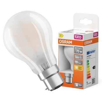 LED-Lampe A60 B22d 7.5W = 75W 1055lm 2700K Warm 300° Retrofit Glühfaden CLASSIC Osram