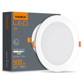 LED-Paneel Einbauleuchte 12W 1350lm 4000K Neutral Videx