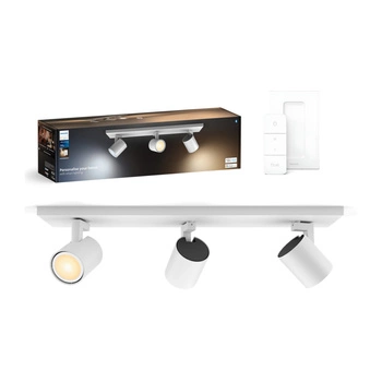 LED Spot Runner Weiß 3x 4.2W CCT PHILIPS HUE Bluetooth Zigbee Deckenleuchte + Dimmschalter