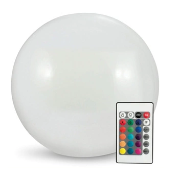 LED Solarbetriebene Gartenlampe RGB Bodenkugel 20cm + Fernsteuerung
