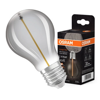 LED Dekorative Glühbirne A60 E27 1.8W = 4W 40lm 1800K Warm 320° Smoke Filament Vintage 1906 Osram