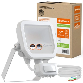 LED-Flutlicht 8W 1200lm 4000K IP65 Weiß mit Bewegungssensor LEDVANCE Flutlicht