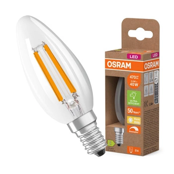 LED-Lampe B35 Kerze E14 2.9W = 40W 470lm 2700K Warm 300° Dimmbar CLASSIC ENERGY EFFICIENCY Osram